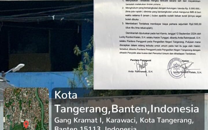 FEFI Plastik Masih Beraktivitas, Wakil Ketua LSM KCBI Minta Walikota Tangerang Mengevalusi kinerja Kasatpol PP