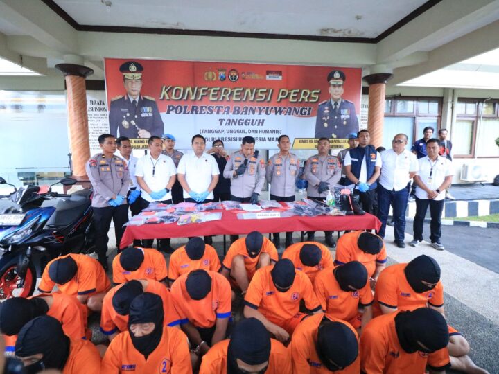 Operasi Pekat Semeru II 2025: Polresta Banyuwangi Ungkap 37 Tersangka, Termasuk Kasus Perampasan Bermodus Polisi Palsu