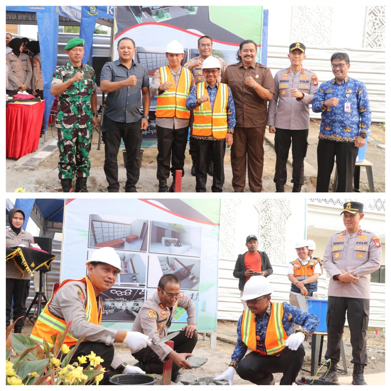 Tingkatkan Pelayanan Publik, Kapolres dan Walikota Tangerang Lakukan Peletakan Batu Pertama Pembangunan Gedung Parkir Berlantai 4
