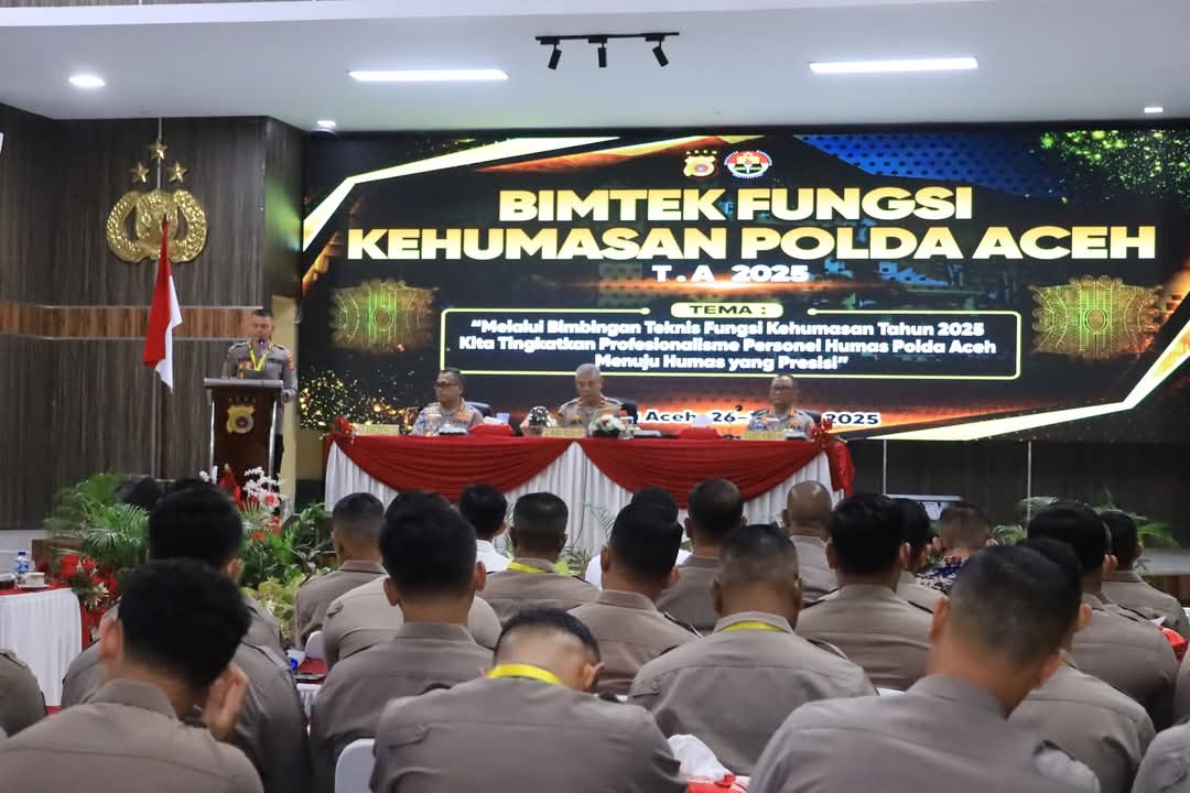 Polda Aceh Gelar Bimtek Fungsi Kehumasan,Guna Untuk Pelaksanaan Tugas Kehumasan di Masing-masing Satuan