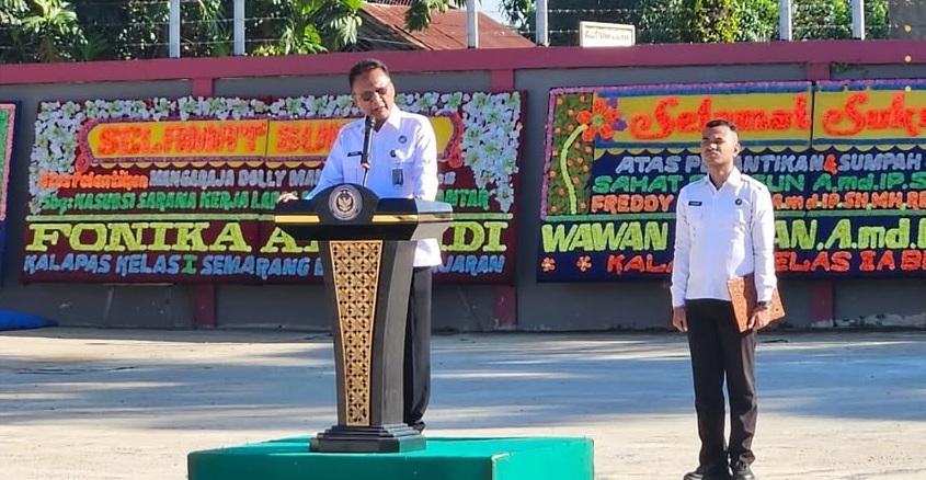 Kepala Kantor Wilayah Direktorat Jenderal Pemasyarakatan Sumatera Utara, Yudi Suseno Apel Bersama “Zero Narkoba dan HP Ilegal”