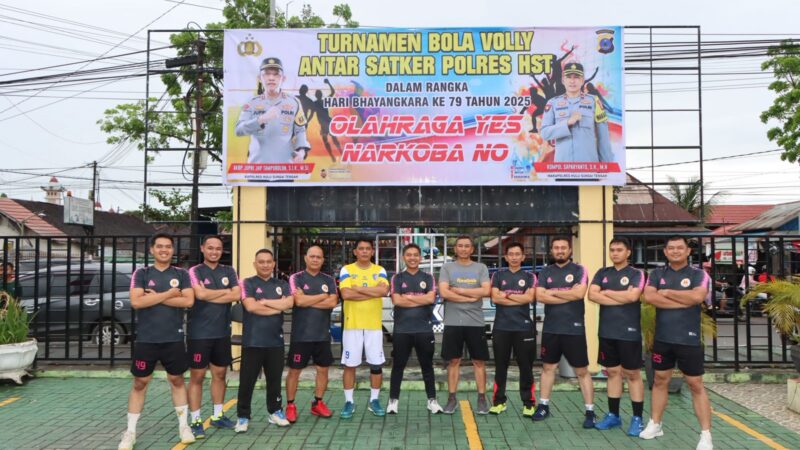 HUT Bhayangkara ke-79 Tahun 2025, Polres Hulu Sungai Tengah Buka Turnamen Bola Volly ,Demi Menciptakan Semangat serta Kekompakan Personil Jajarannya 