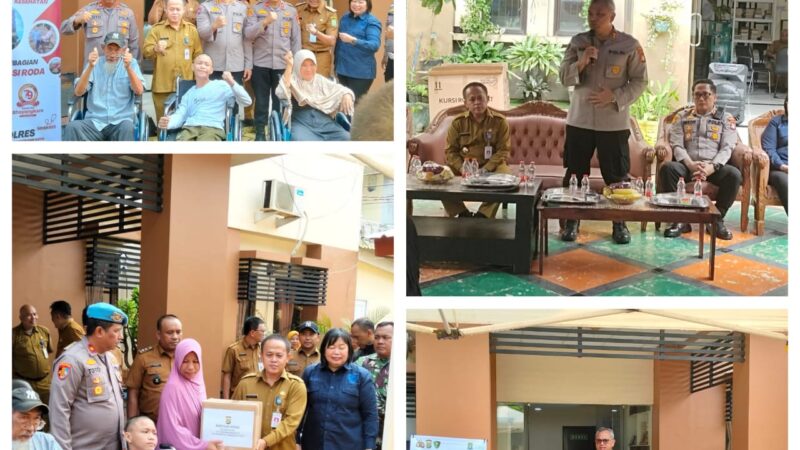 Sambut Hari Bhayangkara ke-79, Tujuh Kursi Roda Diberikan Polisi di Kota Tangerang