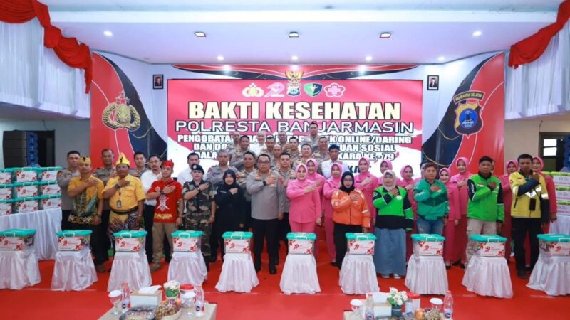 Hari Bhayangkara ke-79 “Polri untuk Masyarakat”, Kapolresta: Apresiasi Masyarakat yang Sumbangkan 100 Kantong Darah di Mapolresta Banjarmasin