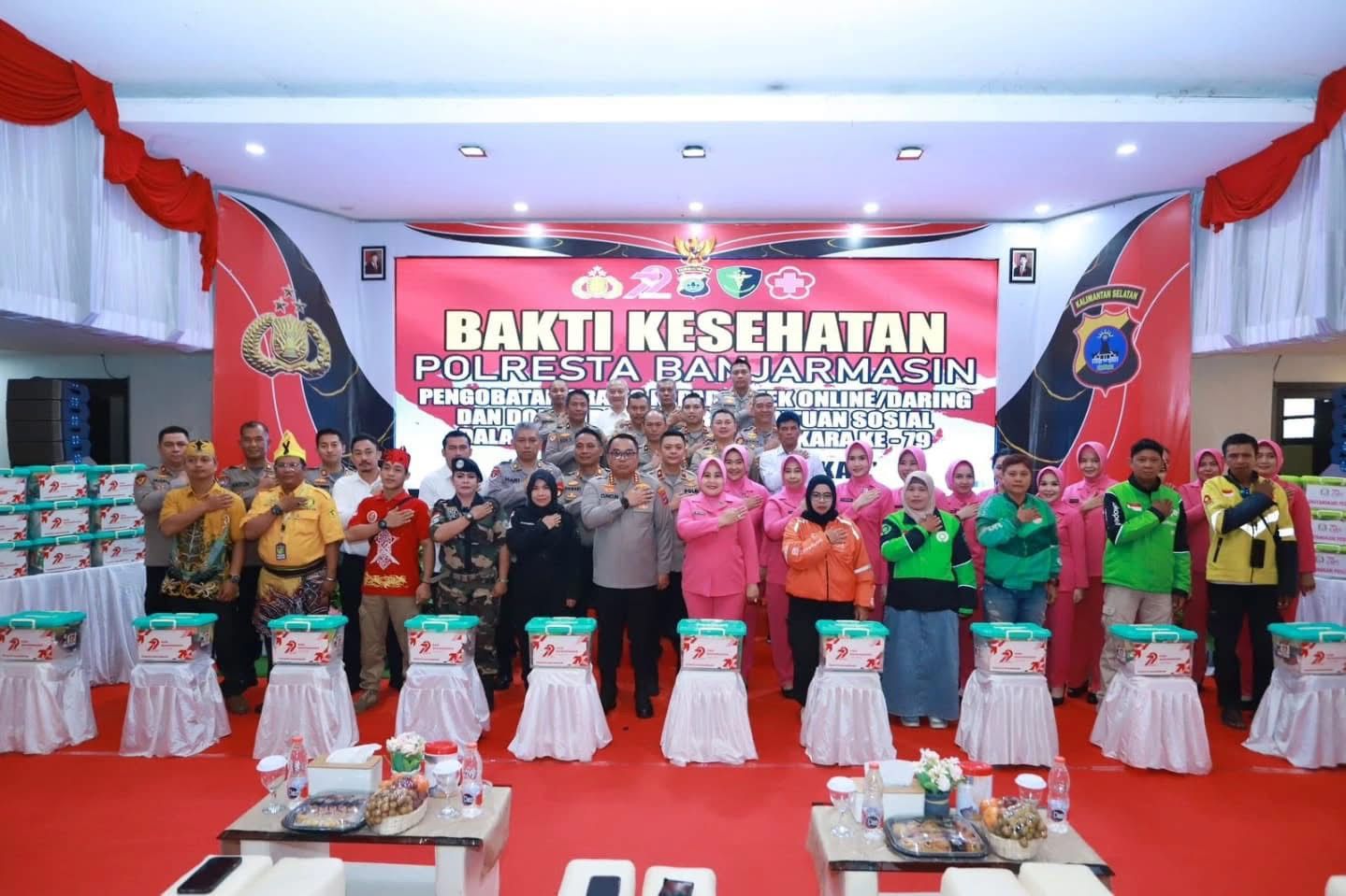 Hari Bhayangkara ke-79 “Polri untuk Masyarakat”, Kapolresta: Apresiasi Masyarakat yang Sumbangkan 100 Kantong Darah di Mapolresta Banjarmasin