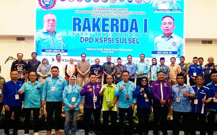 DPD KSPSI Sulsel Gelar Rakerda ke-1 Tahun 2025 di Hotel Claro Makassar