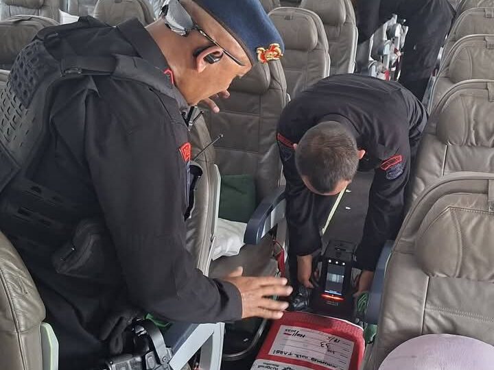 Satuan Brimob Polda Sumut Berhasil Tangani Kembali Ancaman Bom di Pesawat Saudia Airlines SV5688 di Bandara Kualanamu