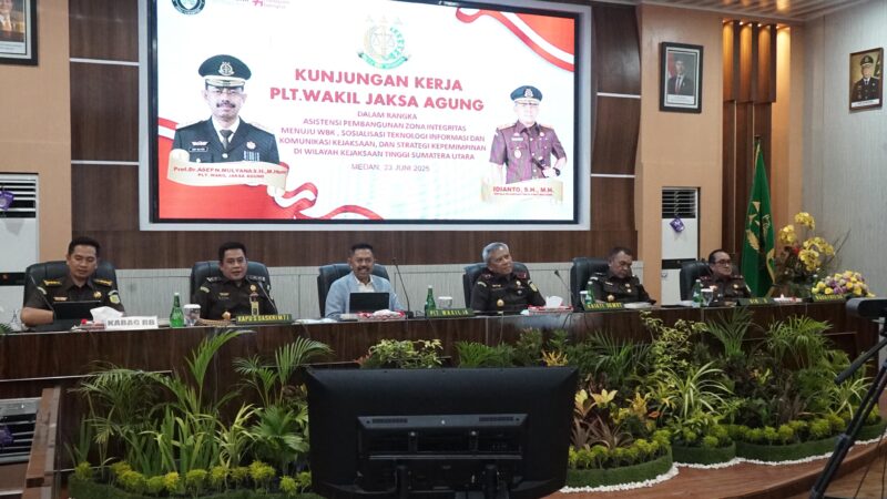 Kunker Ke Kejati Sumut, Wakil Jaksa Agung Sampaikan Asistensi Pembangunan Zona Integritas Menuju WBK