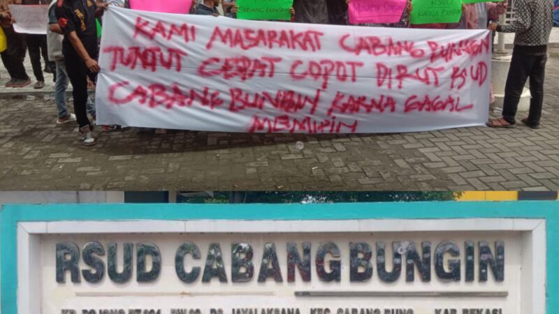 Kecewa Dengan Pelayanan RSUD Cabangbungin, Ribuan Warga Minta Dirut RSUD Cabangbungin di Copot 