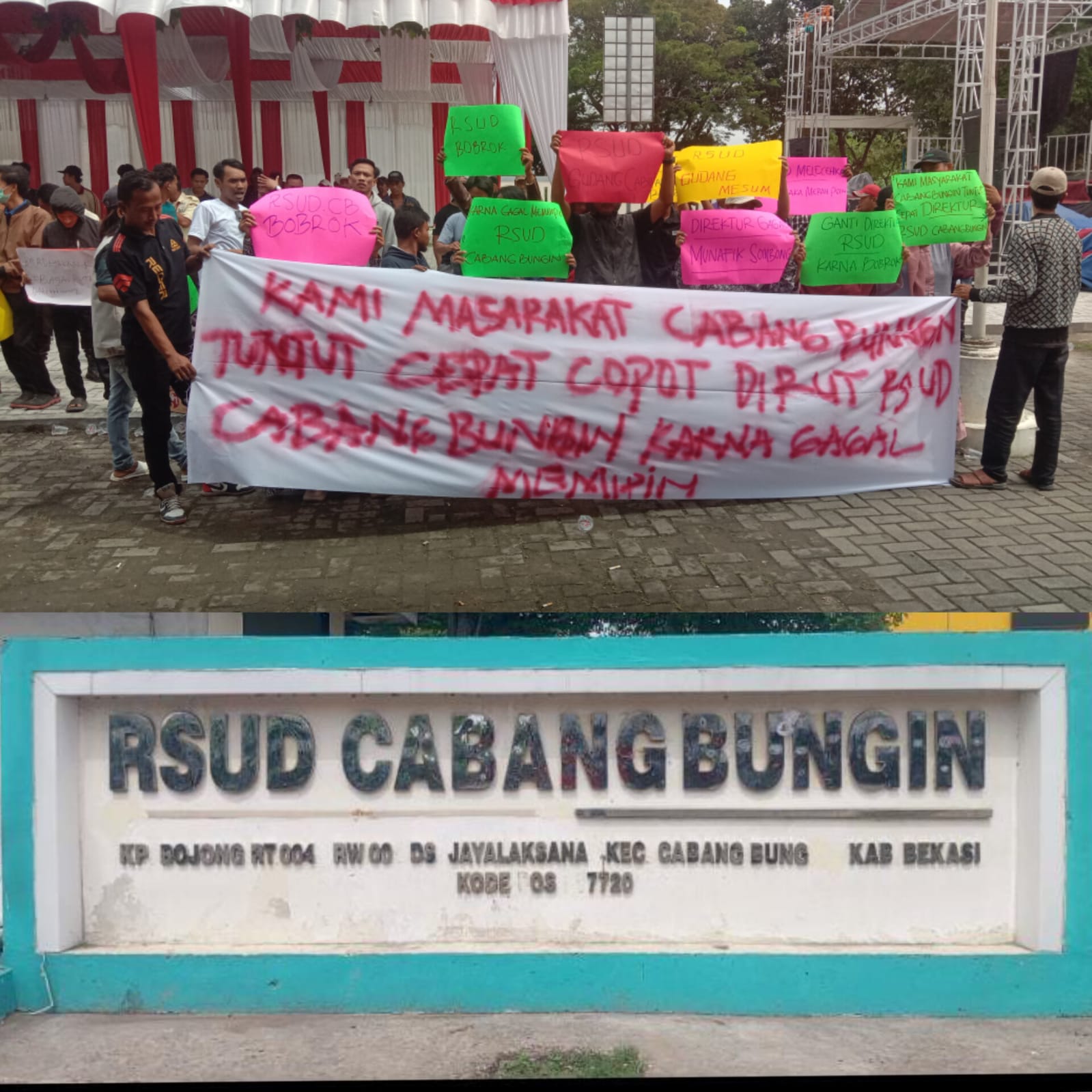 Kecewa Dengan Pelayanan RSUD Cabangbungin, Ribuan Warga Minta Dirut RSUD Cabangbungin di Copot