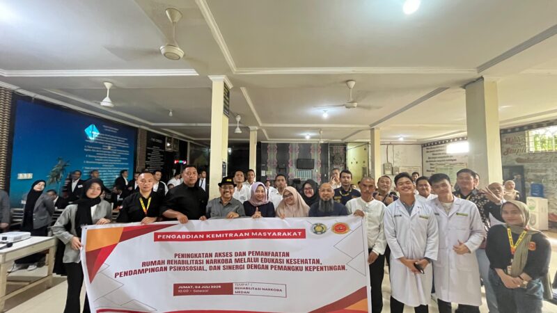Guna Peningkatan Akses dan Pemanfaatan Rumah Rehabilitasi Narkoba, Universitas Sumatera Utara (USU) Gelar Kegiatan Pengabdian Masyarakat 2025 di LRPPN-BI  