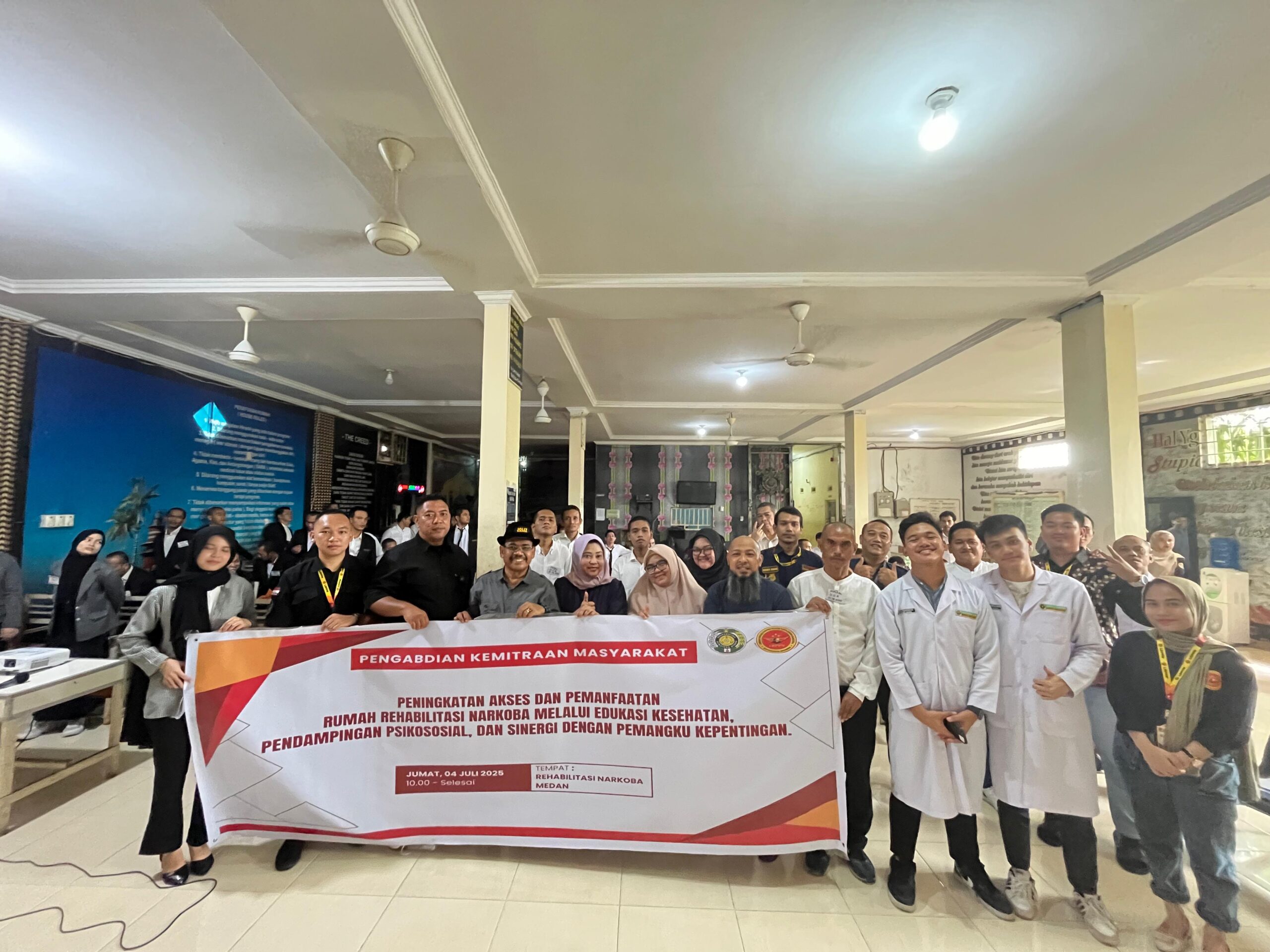 Guna Peningkatan Akses dan Pemanfaatan Rumah Rehabilitasi Narkoba, Universitas Sumatera Utara (USU) Gelar Kegiatan Pengabdian Masyarakat 2025 di LRPPN-BI  