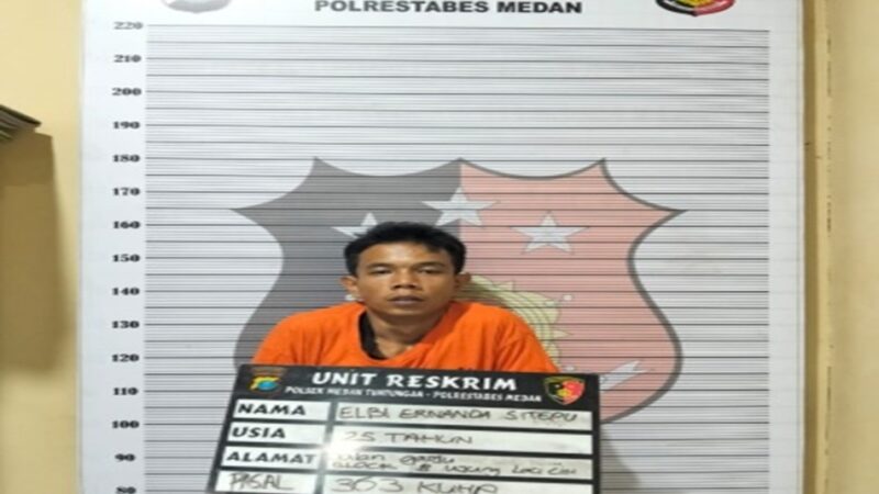 Polsek Medan Tuntungan Amankan Seorang Residivis, Yang Sudah 6 Kali Terlibat Aksi Pencurian di Wilayah Hukumnya 