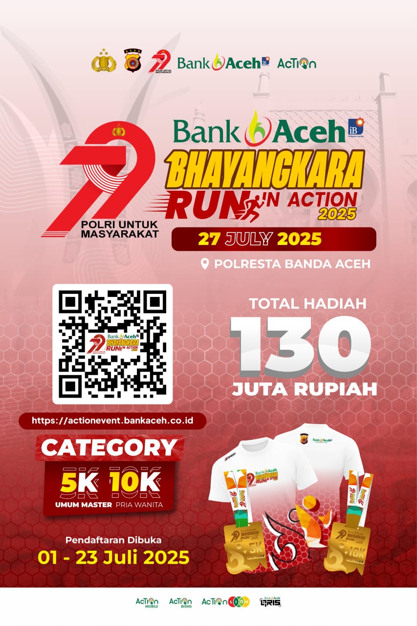 Polda Aceh akan Gelar Bhayangkara Run 2025, Total Hadiah Ratusan Juta Rupiah