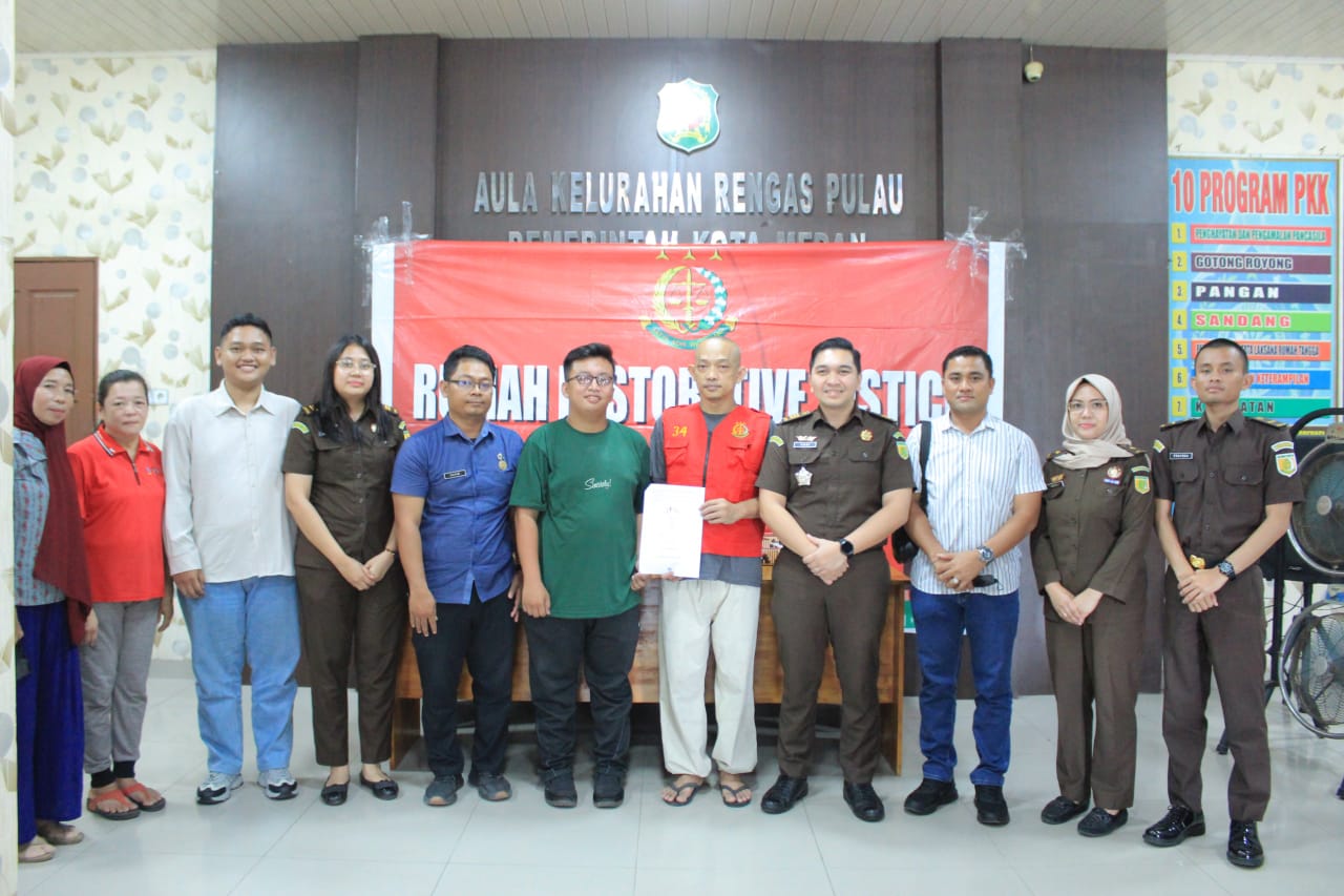 Mulianya Hati Korban Memaafkan Para Tersangka, Kejati Sumut Selesaikan 6 Perkara Dengan Humanis