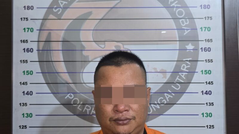 Satresnarkoba Polres HSU Grebek Rumah di Pasar Senin, Amankan Pria Berinisial AK bersama 7 Paket Sabu