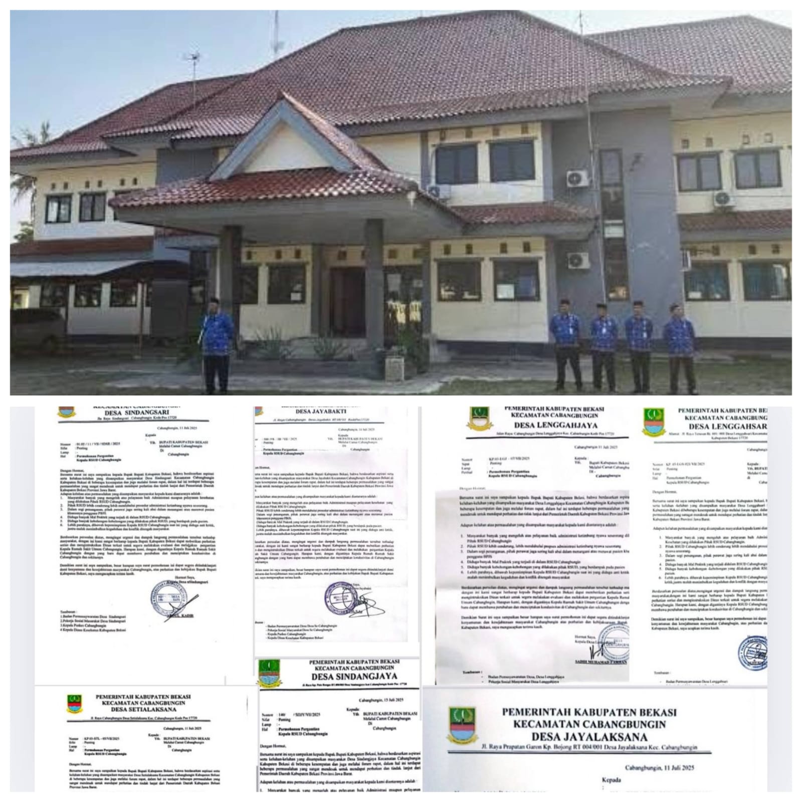 Seluruh Kepala Desa Se-Cabangbungin Surati Bupati Bekasi ,Minta Direktur RSUD Cabangbungin di Ganti Secepatnya