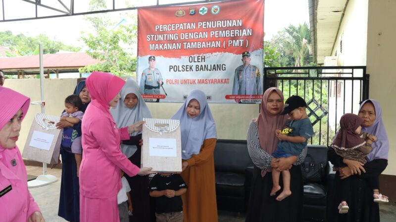 Polsek Banjang Gelar Kegiatan Percepatan Penurunan Stunting dan Peringati Hari Anak Nasional