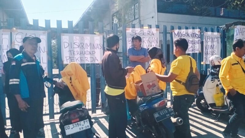 Puluhan Karyawan PT. Indobrush Utama Makassar Gelar Mogok Kerja