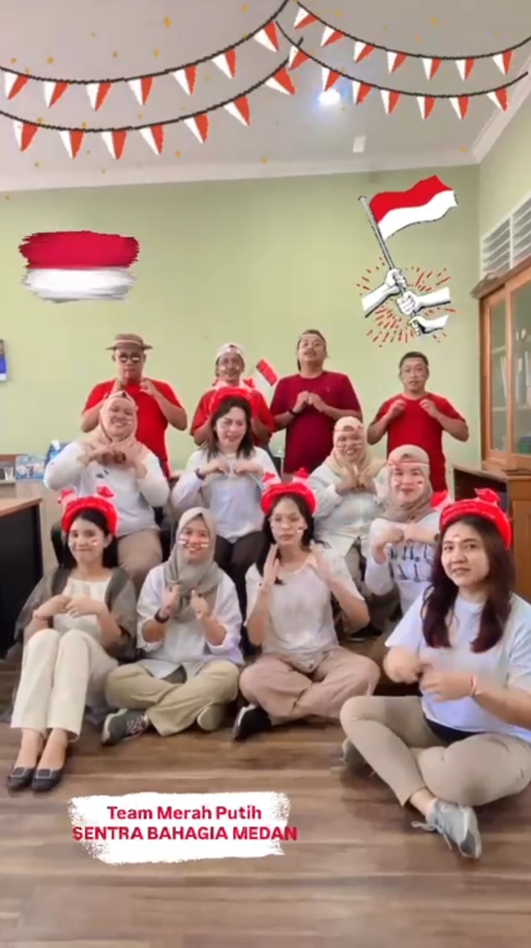 Antusias Team Merah Putih Sentra Bahagia Medan,Rayakan HUT Kemerdekaan RI ke-80