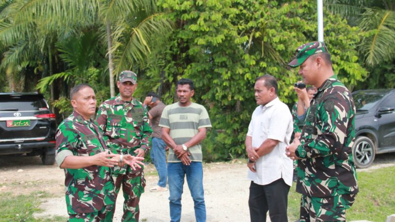 Dandim 0117/Aceh Tamiang Dampingi Irdam Iskandar Muda Tinjau Lokasi OPLAH Di Wilayah Aceh Tamiang