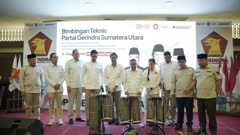 Prof. Dr. Ir. H. Sufmi Dasco Buka Bimtek Gerindra Sumut, Tegaskan Dukungan Penuh untuk Program Presiden Prabowo