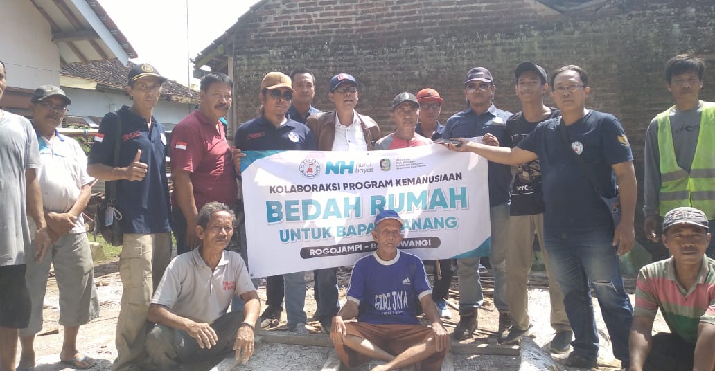 LAZ Nurul Hayat dan FRB Bekerjasama Wujudkan Rumah Layak Huni Milik Pak Nanang ,Melalui Program Bedah Rumah
