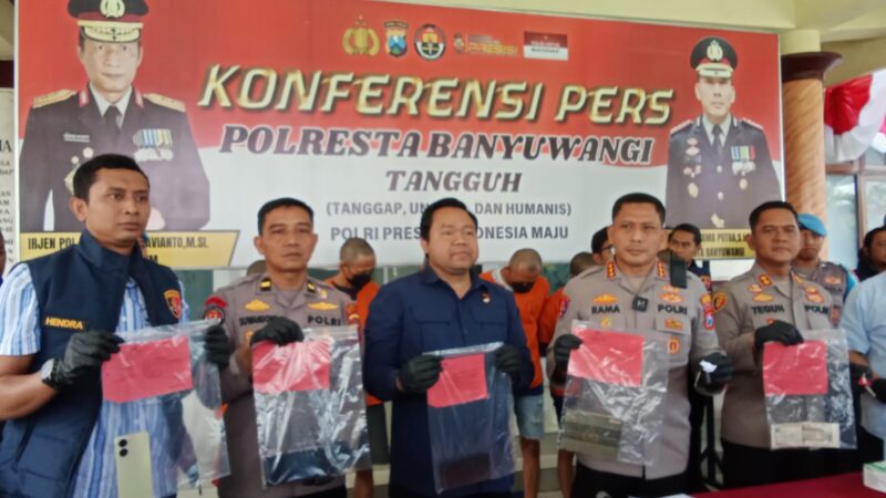 ‎Polresta Banyuwangi Berhasil Ungkap Kasus Curanmor Selama Juli dan Agustus 2025