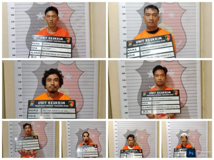 Polsek Medan Tuntungan Ungkap Kasus Pencurian, 8 Pelaku Ditangkap Termasuk Penadah