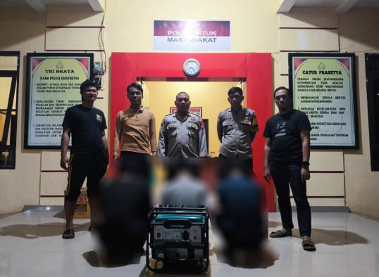 2 Hari Menjabat Sebagai Kapolsek, Iptu Meidika Dwiantara Putra Jati,Berhasil Ungkap Kasus Pencurian Mesin Genset di Wilayah Hukumnya
