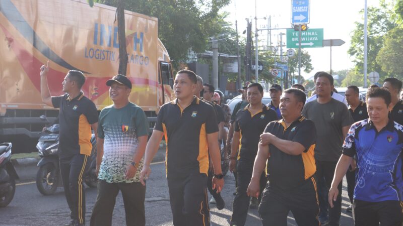 Meriahkan HUT ke-80 RI, Polresta Banyuwangi Gelar Olahraga Bersama TNI dan Bhayangkari