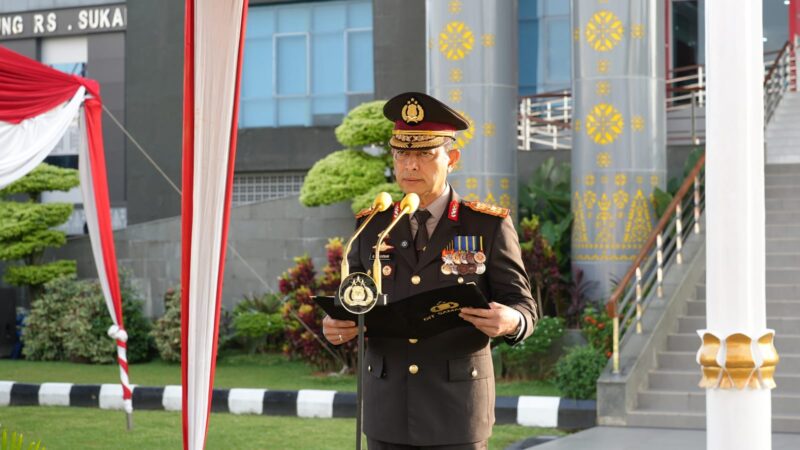 Wakapolda Sumsel Pimpin Upacara HUT ke-80 Kemerdekaan RI   