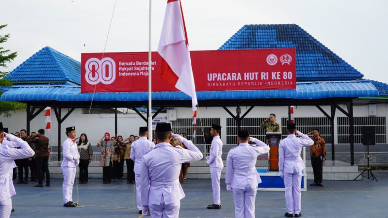 Semangat Kemerdekaan, Rutan Kelas I Medan Gelar Upacara Bendera Peringatan HUT RI Ke-80