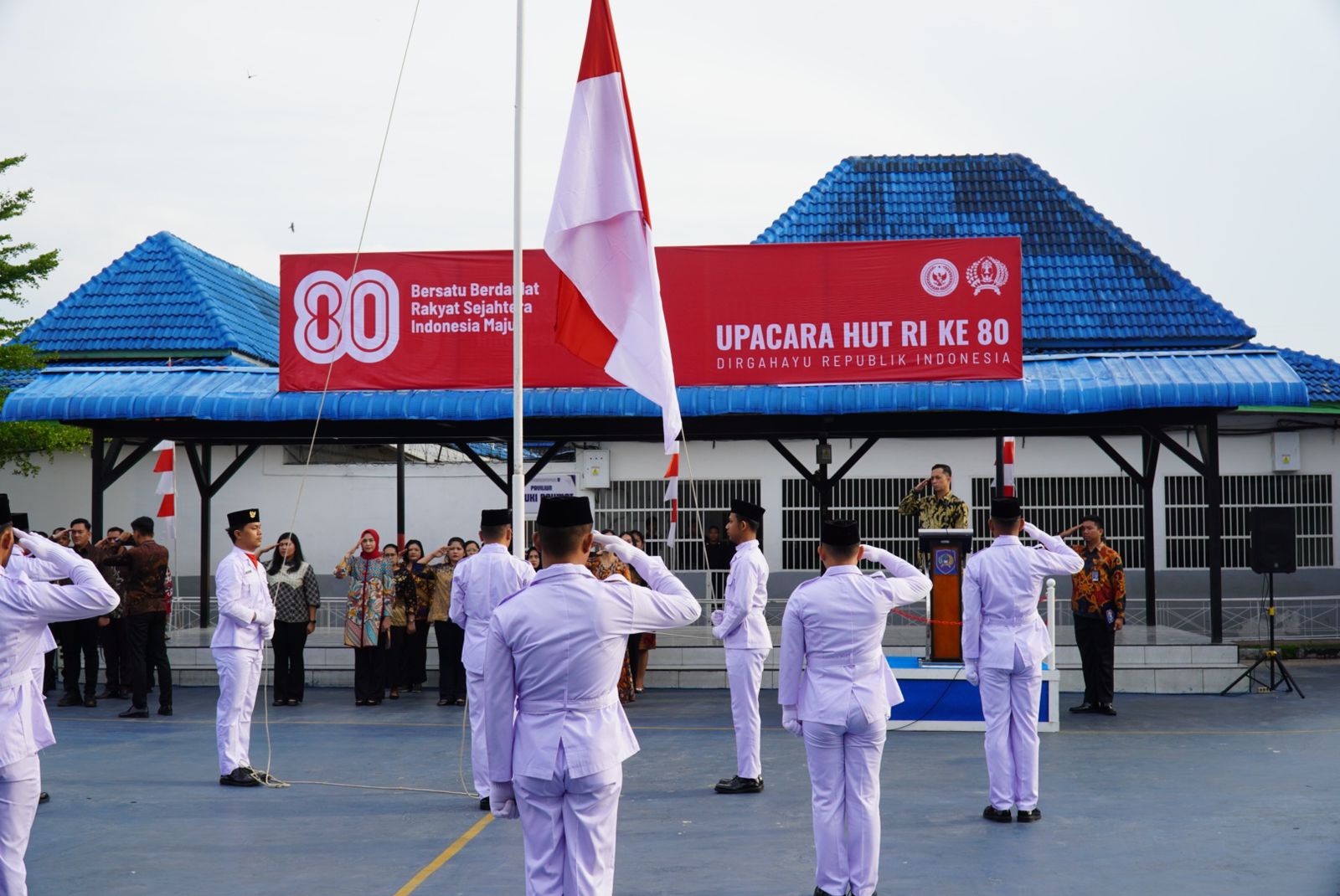 Semangat Kemerdekaan, Rutan Kelas I Medan Gelar Upacara Bendera Peringatan HUT RI Ke-80