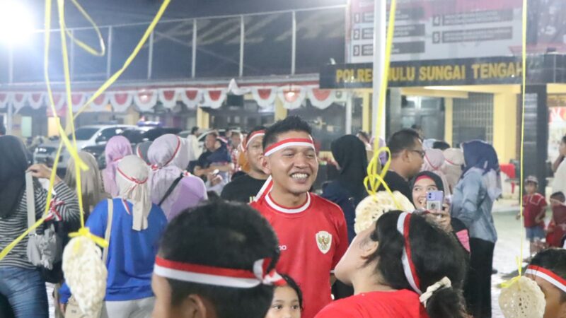 Polres Hulu Sungai Tengah,Rayakan HUT Kemerdekaan Republik Indonesia Ke-80 Bersama Anak-anak 