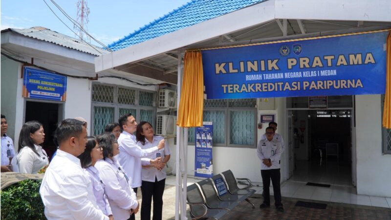 Sah Klinik Pratama Rutan Kelas I Medan Terima Akreditasi Paripurna