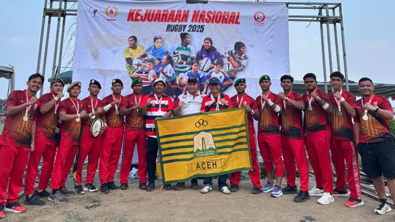Dua Personel Polda Aceh Raih Medali Perak dalam Kejurnas Rugby di Yogyakarta