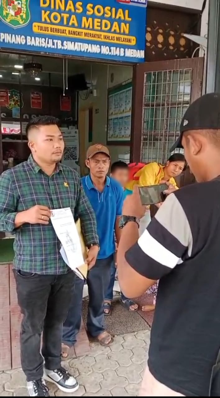 Diduga Jadi Korban Penganiayaan,Korban bersama PH Lapor Polisi dan Datangi Dinsos Kota Medan