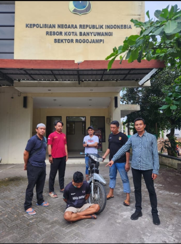 Unit Reskrim Rogojampi Berhasil Ungkap Kasus Curanmor,Pelaku dan Motor Diamankan