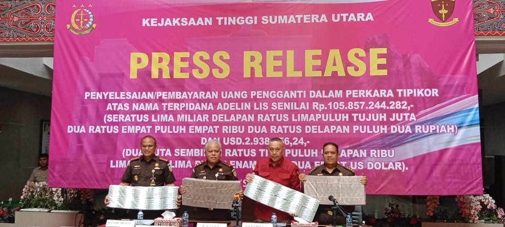 Adelin Lis Bayar Uang Pengganti Kepada Kejaksaan Sebesar Rp 105 Miliar dan US$ 2.9 Juta Dolar AS, Upaya Pengembalian Kerugian Negara