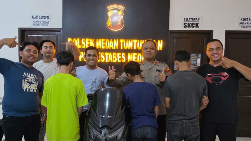 Tim Opsnal Polsek Medan Tuntungan Bekuk 3 Pelajar Pelaku Curas