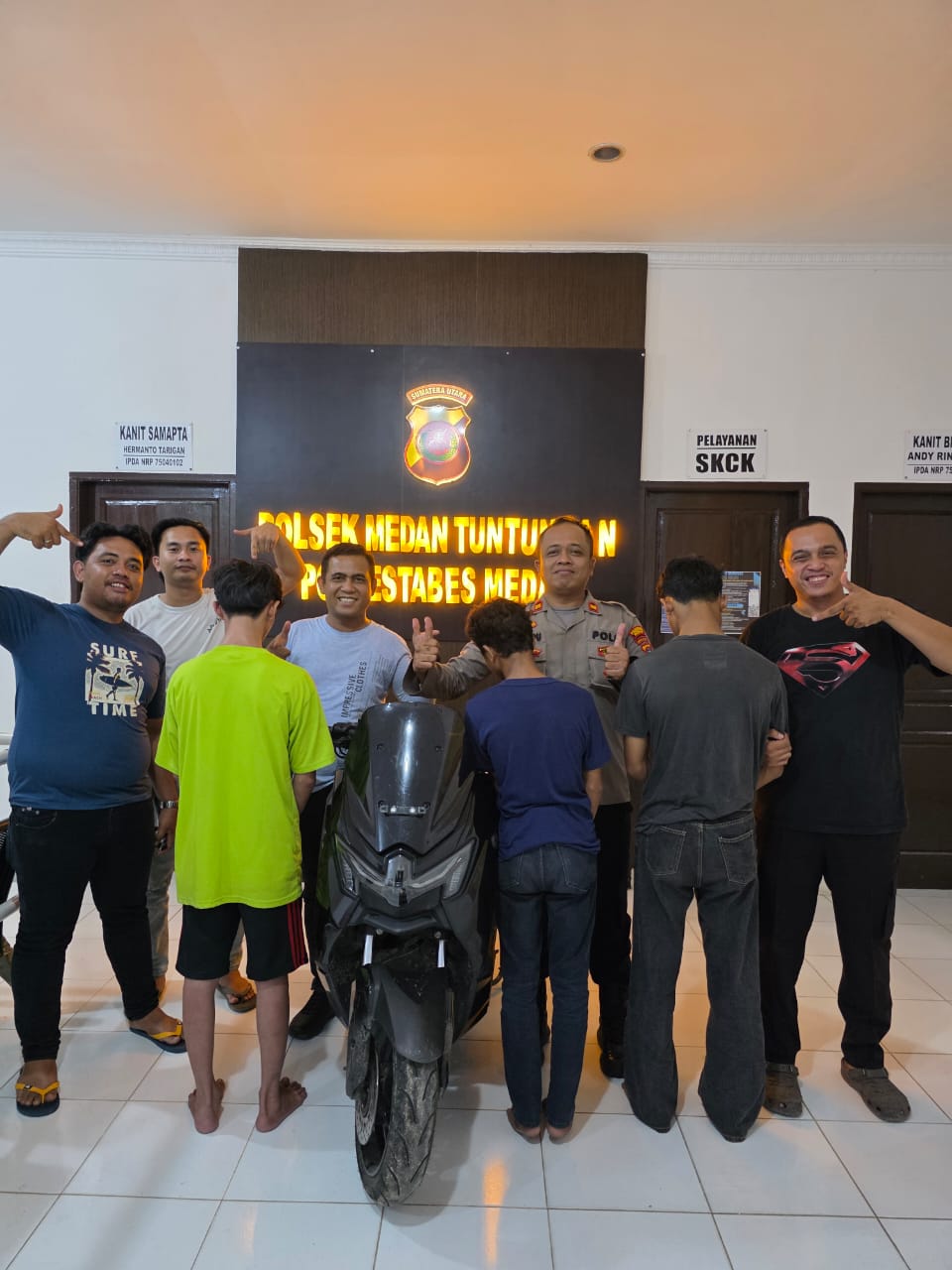 Tim Opsnal Polsek Medan Tuntungan Bekuk 3 Pelajar Pelaku Curas
