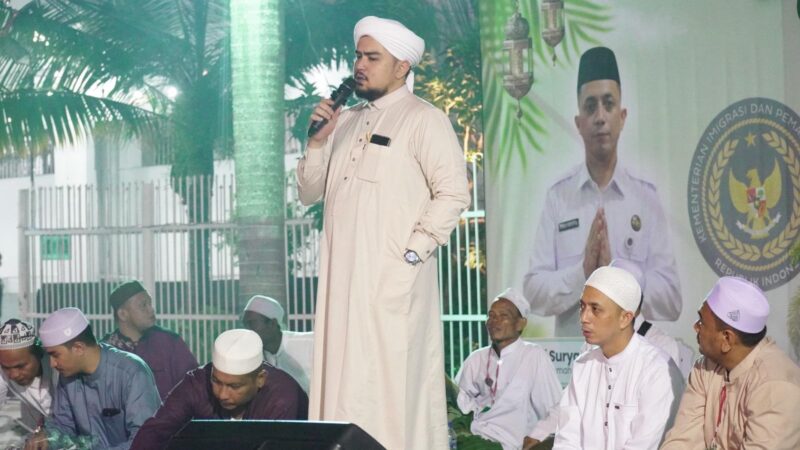 Penuh Khidmat,1200 Warga Binaan Rutan I Medan Peringati Maulid Nabi Bersama Para Habib