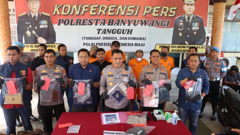 Gerak Cepat Polresta Banyuwangi Bongkar Sindikat Curanmor,Empat Tersangka Diamankan