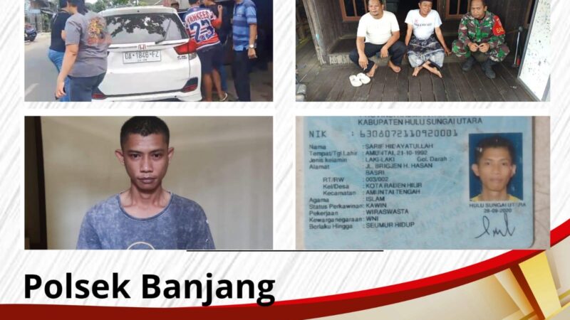 Pelaku Pengancaman dengan Senjata Tajam, Berhasil Diamankan Personil Polsek Banjang dan Babinsa Lok Bangkai 