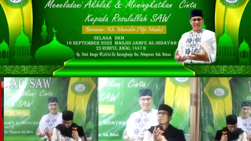 Warga Kampung Teluk Bango Peringati Maulid Nabi Muhammad SAW,Dengan Meneladani Akhlak Rasulullah SAW 