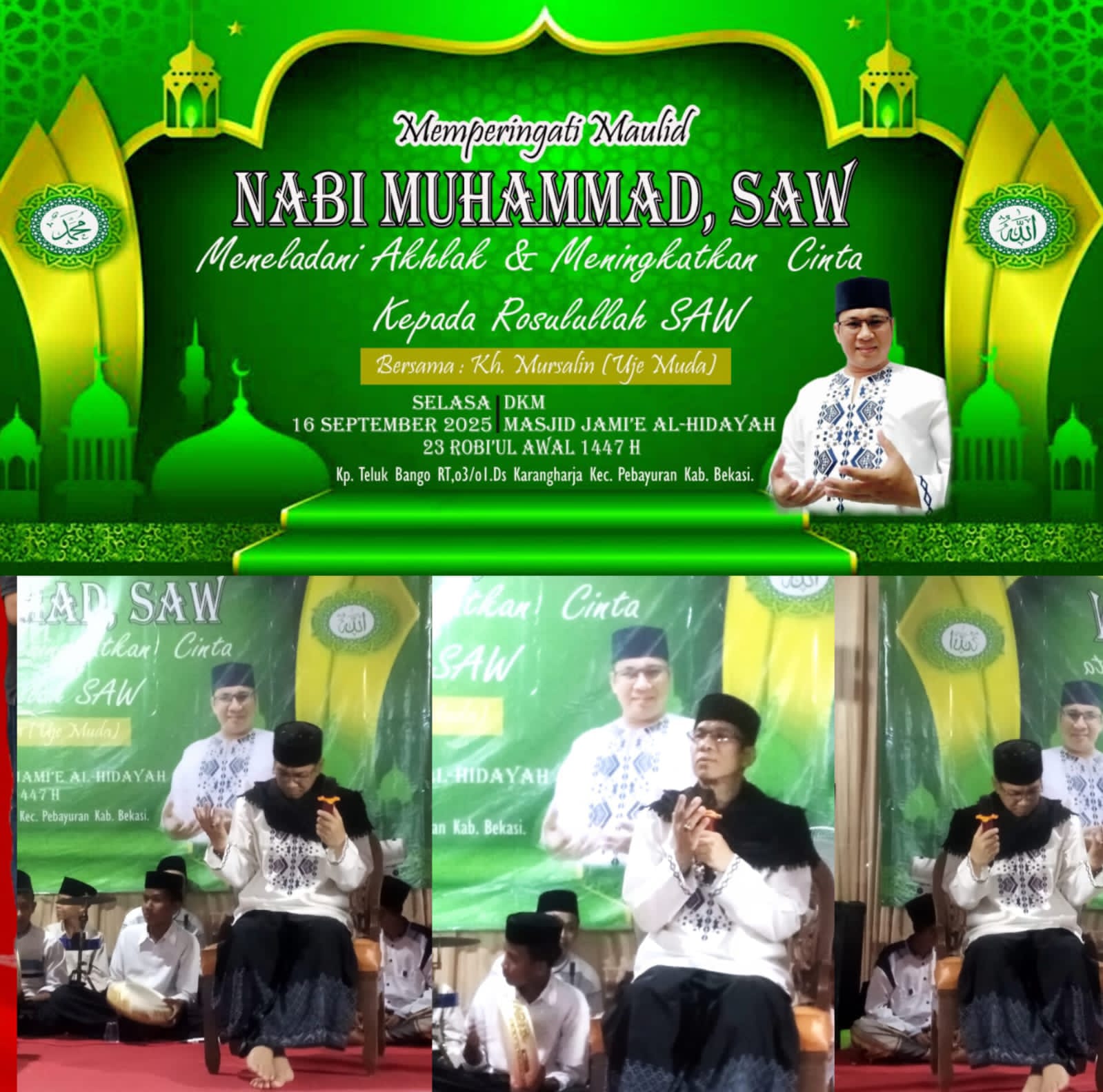 Warga Kampung Teluk Bango Peringati Maulid Nabi Muhammad SAW,Dengan Meneladani Akhlak Rasulullah SAW