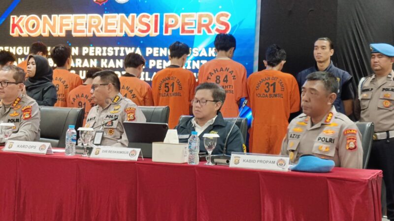 Aksi Anarkis di Sumsel, 90 Orang Diamankan,25 Ditetapkan Tersangka
