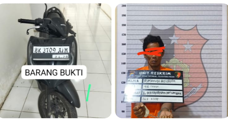 Tim Opsnal Polsek Medan Tuntungan Tangkap Pelaku Curanmor,Motor Korban Berhasil Diamankan