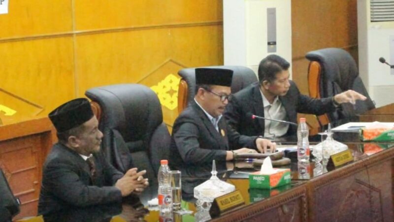 DPRK Aceh Tamiang,Gelar Rapat Paripurna Rancangan Perubahan KUA dan PPAS